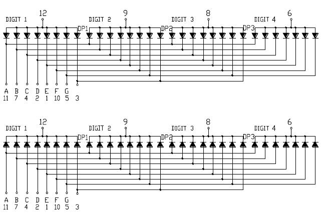 0,39-дюймовый 4-значный SMD-дисплей 3941
