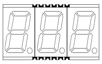 0,56-дюймовый 3-значный светодиод smd 5630
