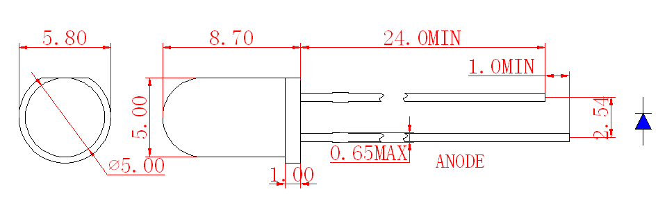 Светодиодная лампа 5 мм