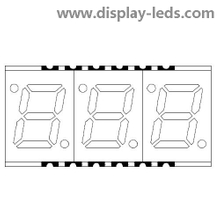 0,28-дюймовый трехзначный 7-сегментный SMD-дисплей