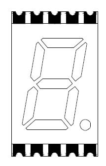 0,3-дюймовый одноразрядный светодиодный дисплей smd