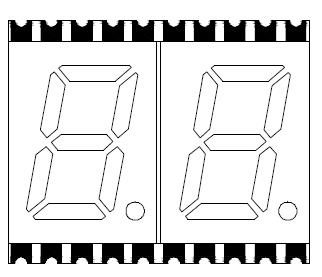 0,3-дюймовый двухразрядный светодиодный дисплей smd