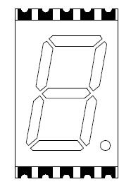 0,4-дюймовый 1-значный светодиодный дисплей smd