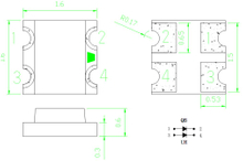 0606 Красный и синий SMD светодиод