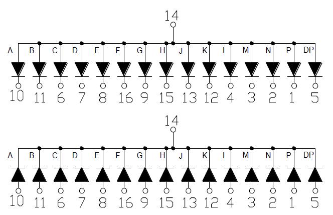 0,4-дюймовый 1-значный буквенно-цифровой дисплей 4011