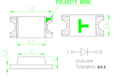 1206 Red SMD светодиод