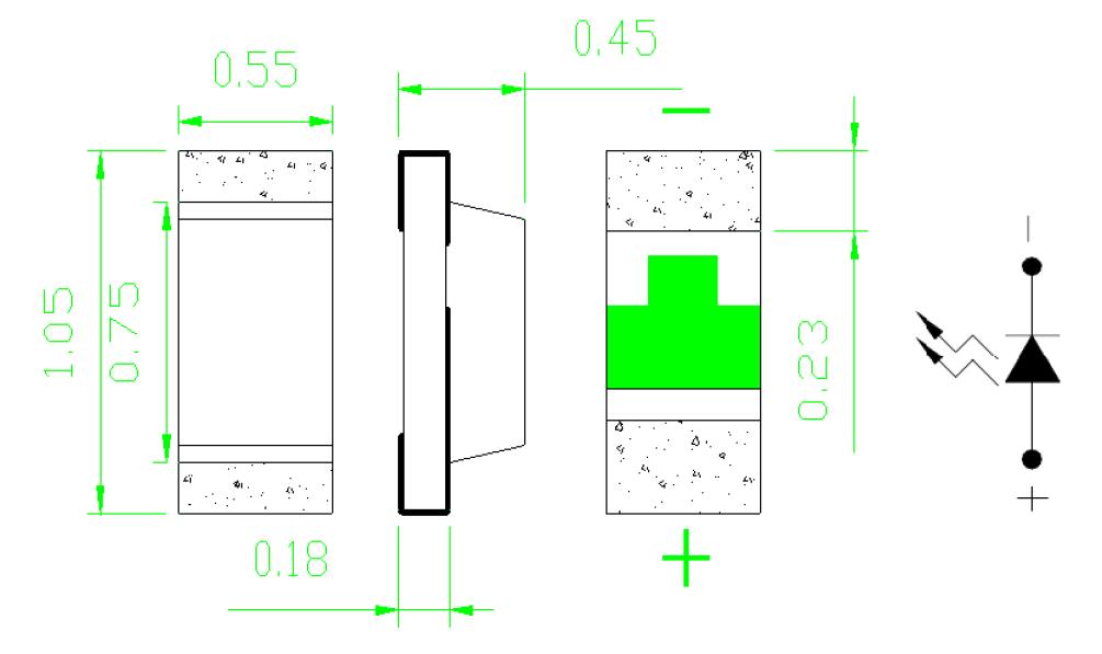 0402 Red SMD светодиод