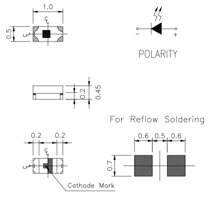 0402 Синий светодиод SMD