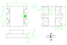 0606 Красный и зеленый SMD светодиод