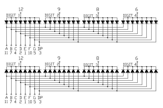 0,28-дюймовый 4-значный SMD-дисплей 2840