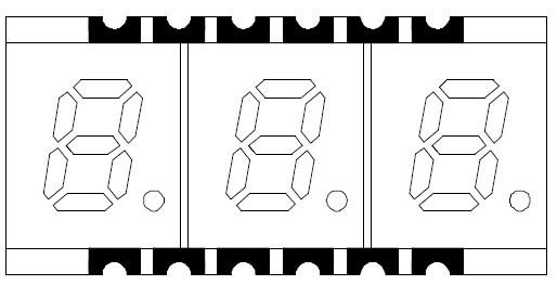 0,2-дюймовый трехзначный светодиодный дисплей smd