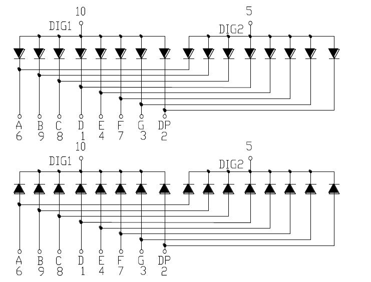 0,5-дюймовый 2-значный SMD-дисплей 5120