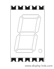 0,4-дюймовый одноразрядный 7-сегментный SMD-дисплей