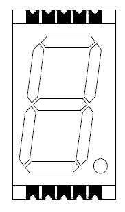 0,8 дюйма, 1 цифра, smd светодиод 8011