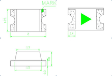 0805 желто-зеленый SMD светодиод