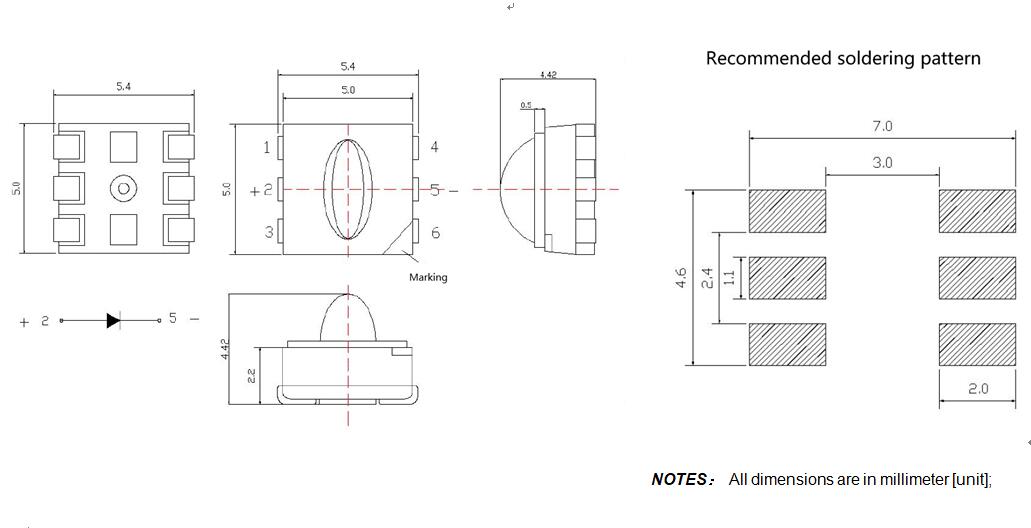 5050 Oval Dome SMD светодиод (1)